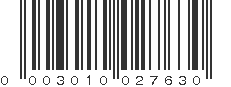 UPC 003010027630