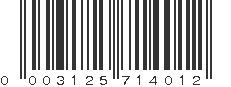 UPC 003125714012