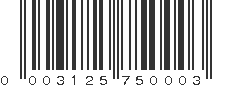 UPC 003125750003