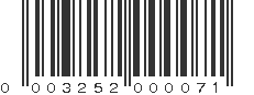 UPC 003252000071