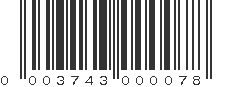 UPC 003743000078