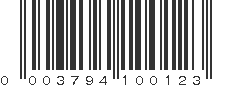 UPC 003794100123