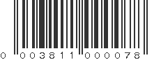 UPC 003811000078