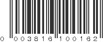 UPC 003816100162