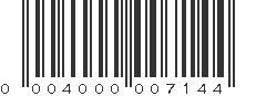 UPC 004000007144