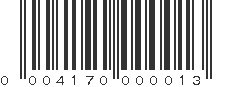 UPC 004170000013