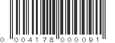 UPC 004178000091