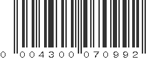 UPC 004300070992