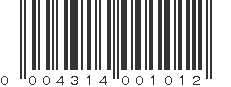 UPC 004314001012