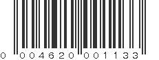 UPC 004620001133