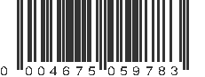 UPC 004675059783