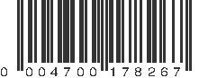 UPC 004700178267