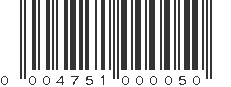 UPC 004751000050