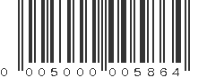 UPC 005000005864