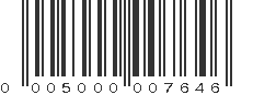 UPC 005000007646