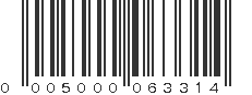 UPC 005000063314