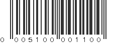 UPC 005100001100