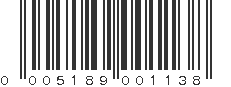 UPC 005189001138