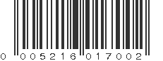 UPC 005216017002