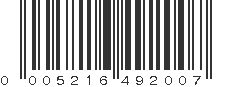 UPC 005216492007