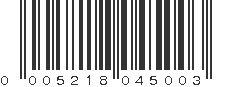 UPC 005218045003