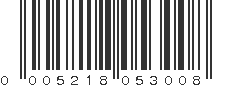 UPC 005218053008