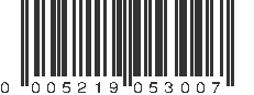 UPC 005219053007