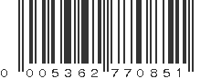 UPC 005362770851