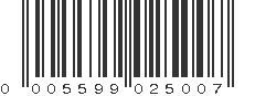 UPC 005599025007