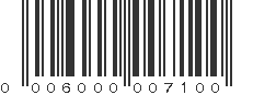 UPC 006000007100