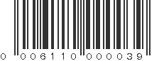 UPC 006110000039