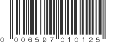 UPC 006597010125