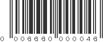 UPC 006660000046