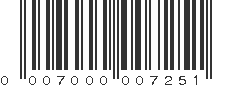 UPC 007000007251