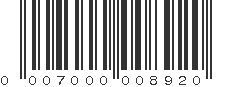 UPC 007000008920