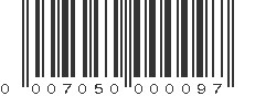 UPC 007050000097