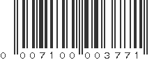 UPC 007100003771