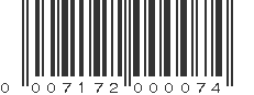 UPC 007172000074