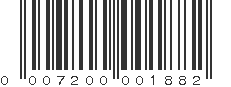 UPC 007200001882