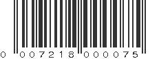 UPC 007218000075