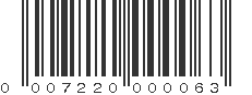 UPC 007220000063