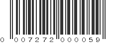 UPC 007272000059