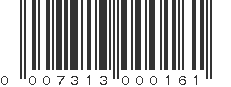 UPC 007313000161