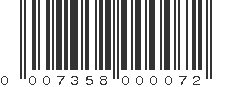 UPC 007358000072