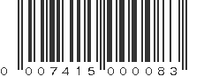 UPC 007415000083