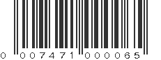 UPC 007471000065