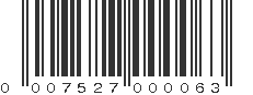 UPC 007527000063