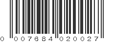 UPC 007684020027