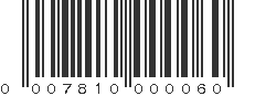 UPC 007810000060