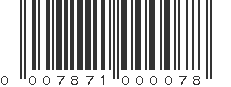 UPC 007871000078